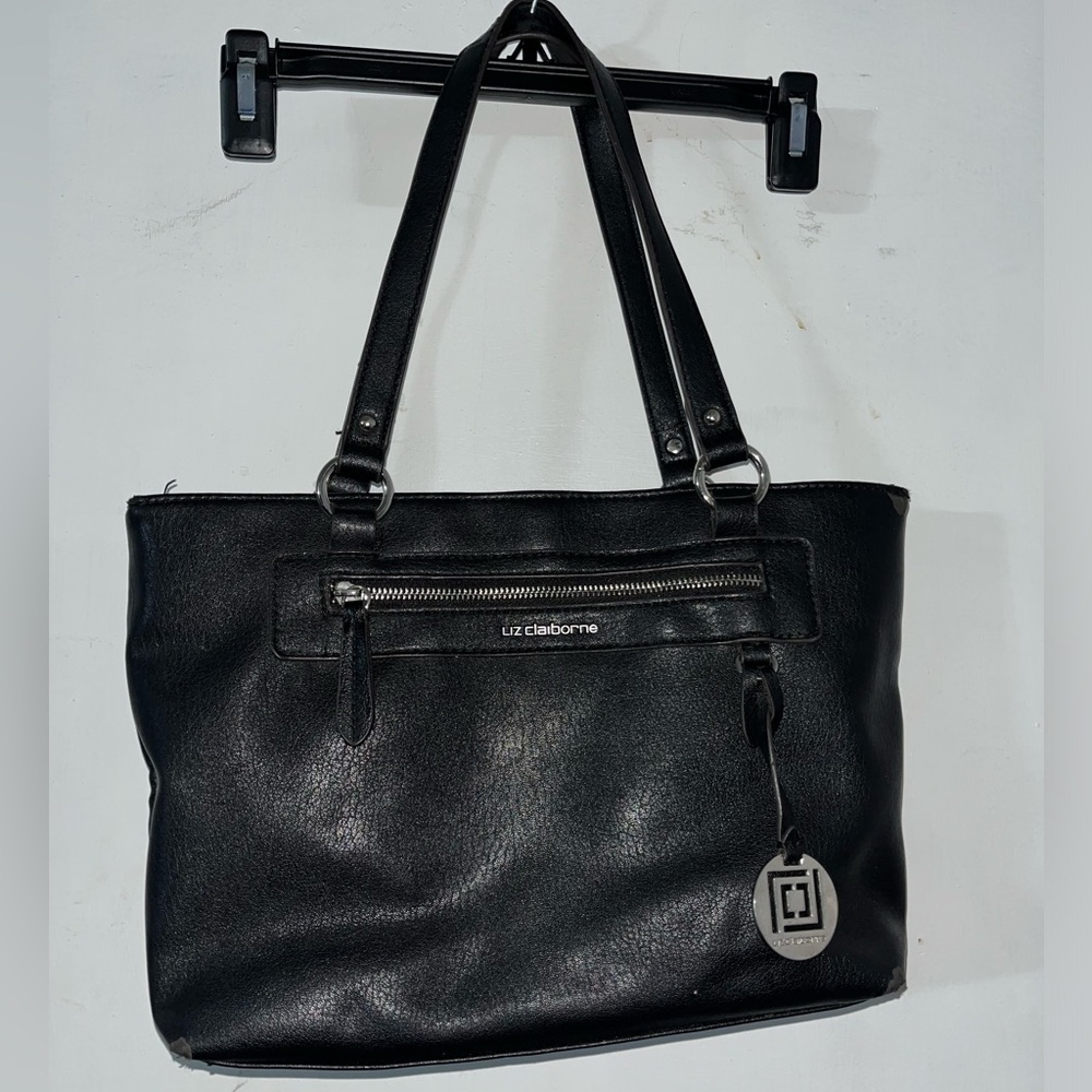 Liz Claiborne Purse Bag Top Handle Black C